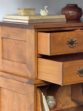 Load image into Gallery viewer, Vintage Tall American Colonial Style Maple Dresser w/ Drop Front Secretary Desk