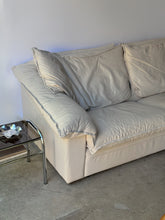 Load image into Gallery viewer, Vintage Postmodern Giovanni Erba White Leather Sofa