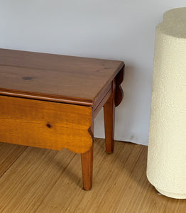 Vintage Scalloped Walnut Coffee Table