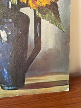 Load image into Gallery viewer, Vintage MCM Impressionist Sunflower Still Life Print Th. Lehner