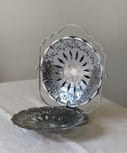 Load image into Gallery viewer, Vintage Aluminum Chrome Tiered Foldable Serving Tray