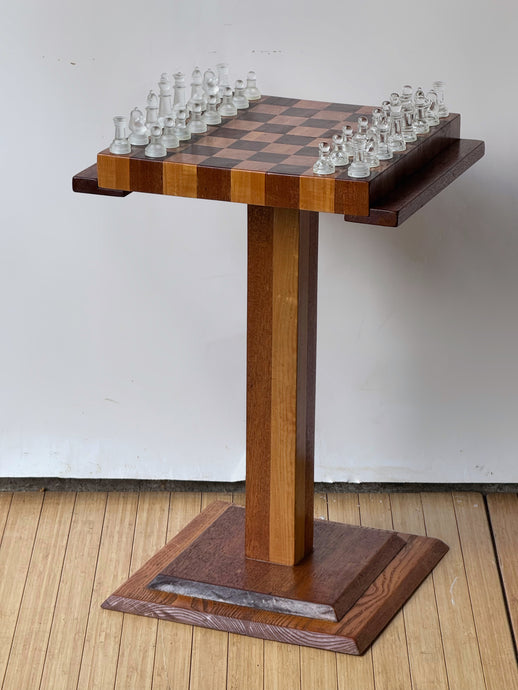 Vintage Handcrafted Chess Table