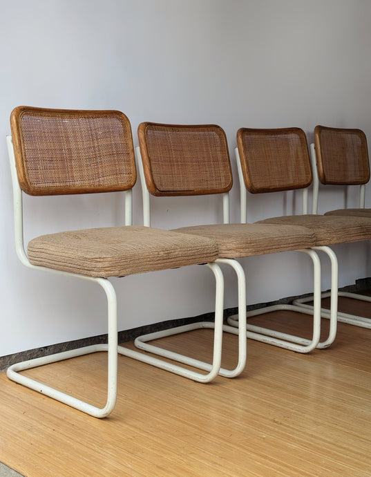 Set of 4 1970's Cane Dining Chairs