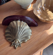 Load image into Gallery viewer, Vintage Brass Scalloped Sconce