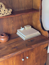 Load image into Gallery viewer, Antique American Pine Scalloped Cupboard