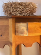 Load image into Gallery viewer, Vintage Pine Scalloped Console Table
