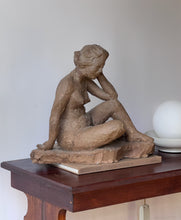 Load image into Gallery viewer, XL Seated Woman Sculpture from Clay