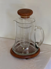 Load image into Gallery viewer, Vintage Teak Baker Hart &amp; Stuart Glass Pitcher w/ Ice Well