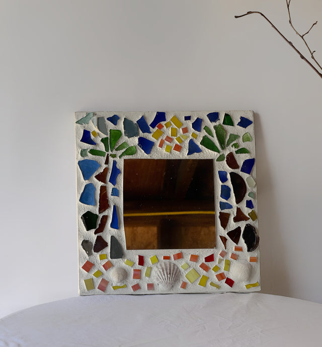 Vintage Handmade Mosaic Mirror