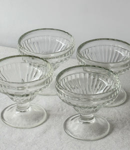 Vintage Glass Ice Cream Cups