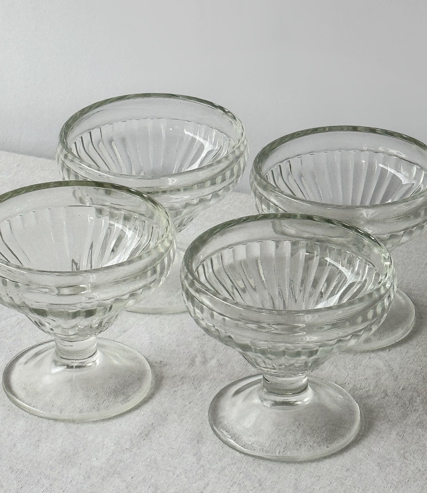 Vintage Glass Ice Cream Cups