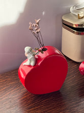 Load image into Gallery viewer, Vintage Ceramic Red Heart Music Box