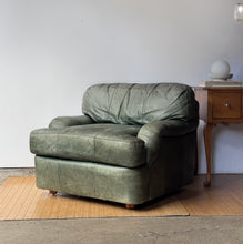 Load image into Gallery viewer, Vintage Henrendon Green Leather Club Chair