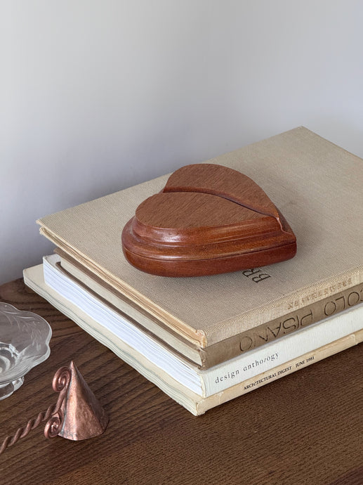 Vintage Wooden Heart Box