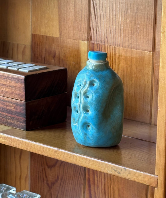 Studio Pottery Altar Bottle with Topper