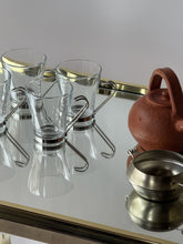 Load image into Gallery viewer, Mirrored Glass Brass &amp; Chrome Bar Cart