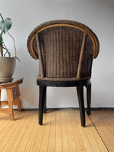 Load image into Gallery viewer, Vintage Indonesian Shellback Wicker Chair
