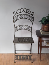 Load image into Gallery viewer, Vintage Iron Folding Garden Chair