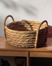 Load image into Gallery viewer, Large Vintage Wicker Rope Handled Basket
