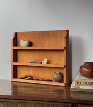 Load image into Gallery viewer, Vintage Oak Wooden Tered Wall Shelf
