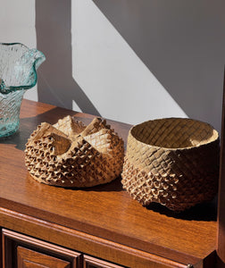 1970’s 2 Piece Hand Crafted Hawaiian Basket