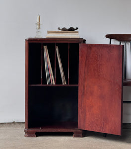 Vintage 1940's Mahogany Record Cabinet by Continental