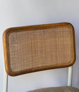 Set of 4 1970's Cantilever Cane Dining Chairs