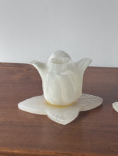 Load image into Gallery viewer, Vintage Onyx Candle Tulip Holders