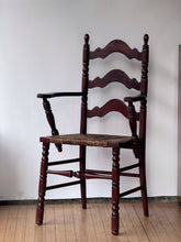 Load image into Gallery viewer, Antique English Rush Spindle Chair