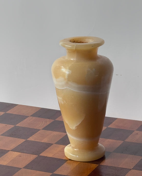 Vintage Tall Alabaster Onyx Vase