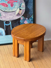 Load image into Gallery viewer, Vintage Small Oak Stool