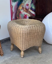 Load image into Gallery viewer, Vintage Wicker Stool