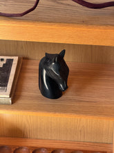 Load image into Gallery viewer, Vintage Black Soapstone Carved Horse Head Sculpture