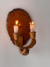 Load image into Gallery viewer, Handcrafted Maple Live Edge Candle Wall Sconce