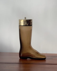 Vintage Glass Boot Shelfie Decor