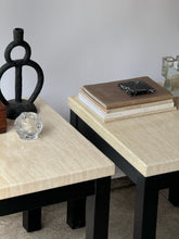 Load image into Gallery viewer, Vintage Faux Travertine End Tables