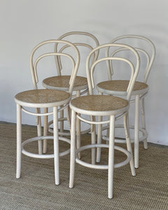 Consignment- ‘TON’ Bentwood Caned Stools