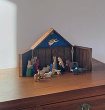 Load image into Gallery viewer, Vintage Folk Wooden Nativity Box