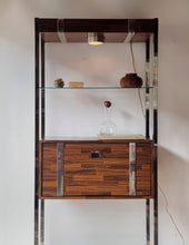 Load image into Gallery viewer, Mid Century Modern Chrome &amp; Glass Etagere/ Desk