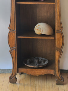 Tall Antique Ornate Wooden Shelf