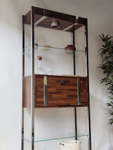 Load image into Gallery viewer, Mid Century Modern Chrome &amp; Glass Etagere/ Desk