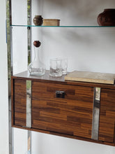 Load image into Gallery viewer, Mid Century Modern Chrome &amp; Glass Etagere/ Desk