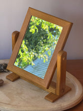 Load image into Gallery viewer, 1980's Wooden Swivel Mirror