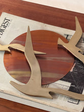 Load image into Gallery viewer, Vintage MCM Brass Birds Wall Scultpure