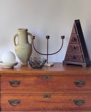 Load image into Gallery viewer, Vintage Carved Wooden Apothecary Triangle Chest