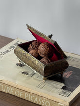 Load image into Gallery viewer, Antique Engraved Brass Jewelry Box