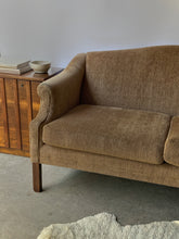 Load image into Gallery viewer, Vintage Brown Upholstered Chippendale Loveseat