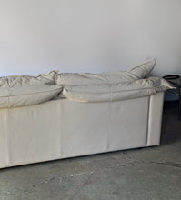 Load image into Gallery viewer, Vintage Postmodern Giovanni Erba White Leather Sofa