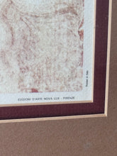 Load image into Gallery viewer, Vintage Davincci 'Head of Leda' Framed Print Italy