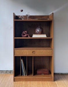 Vintage Walnut Tall Media Stand/Bookcase